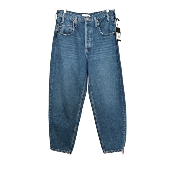 Re/Done 80’s Peg Leg Jeans Medium Wash size 29 Buttonfly - Picture 1 of 8